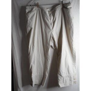 Beige cotton capri pants Sz 24W CJ Banks casual